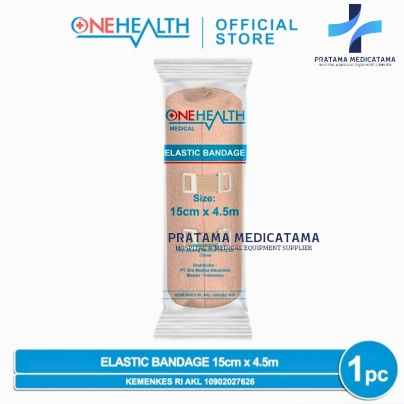 Elastic Bandage Medicrepe Perban Elastis Patah Tulang 15cm x 4.5m Onehealth