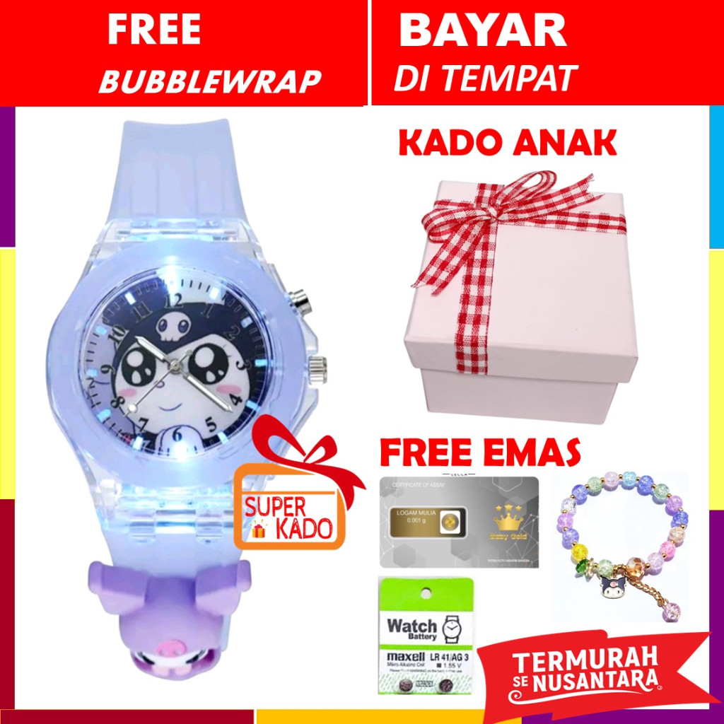 jam tangan anak anak perempuan tk sd premium 5 tahun import sekolah hadiah ultah kado anak perempuan