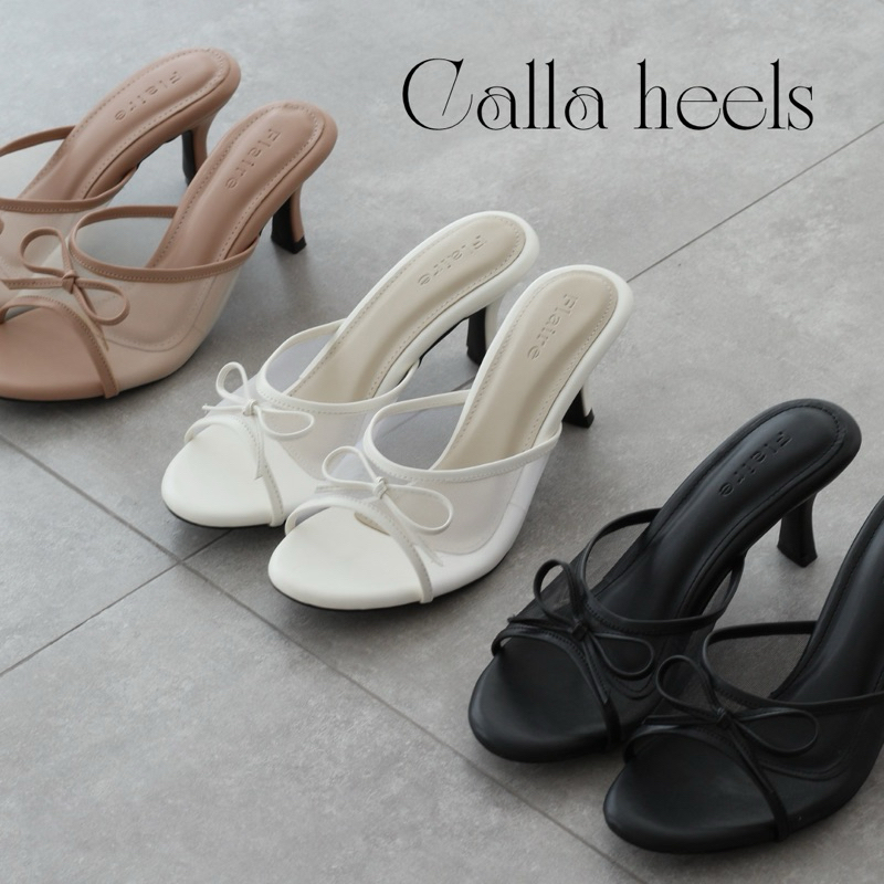 FLAIRE / CALLA- MESH HEELS / sandal heels pita / HEELS 7CM / HEELS PITA/ Party shoes heels/ heels wa