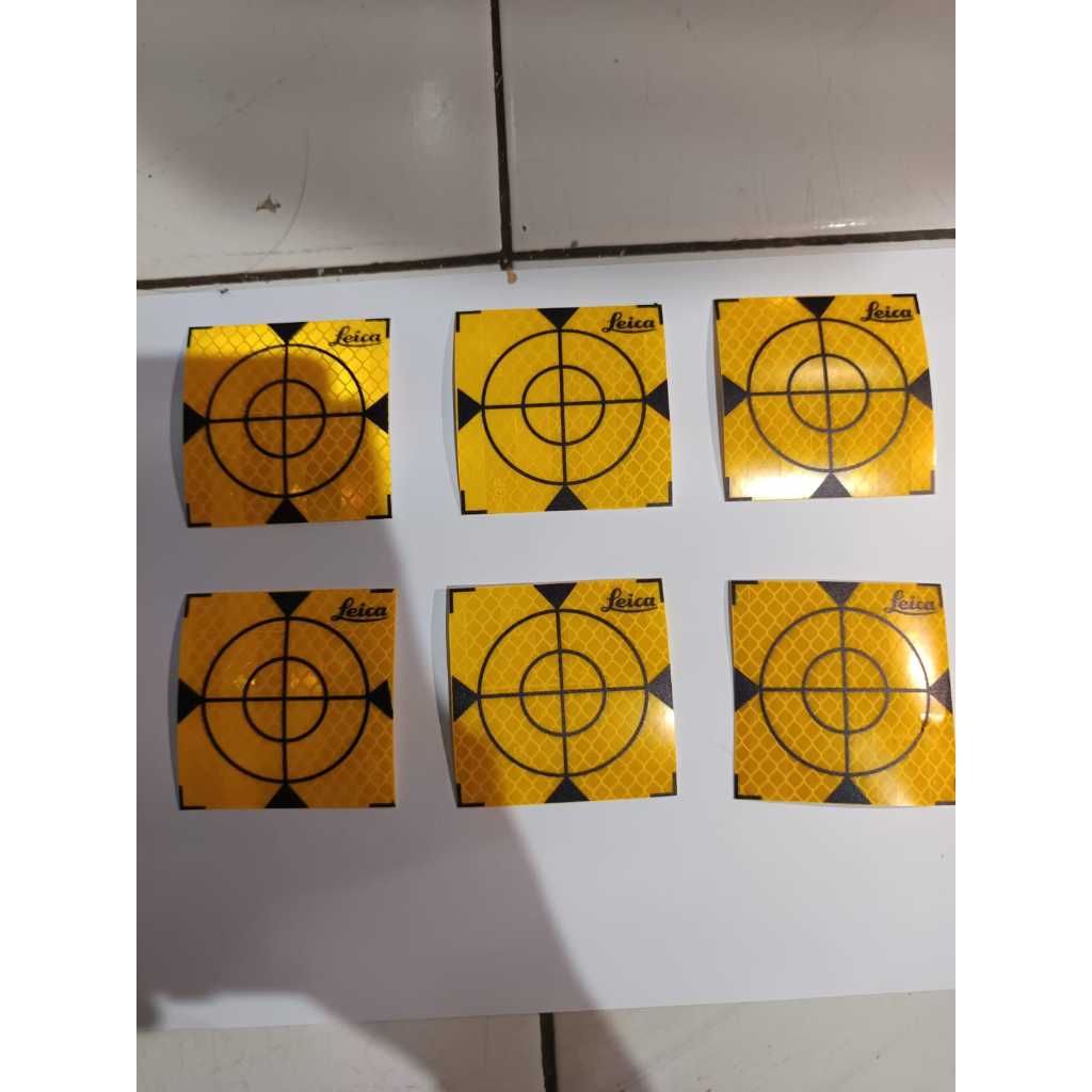

Reflector sheet leica 5x5 cm kuning / sticker target leica 50x50 mm yellow