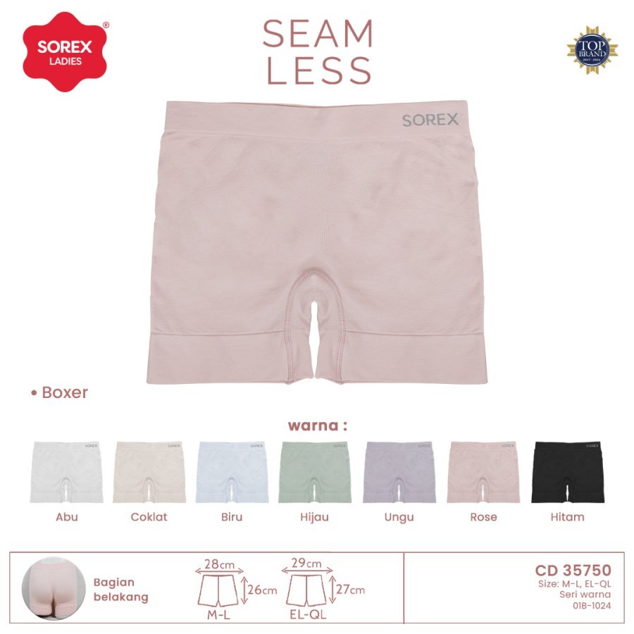 Sorex Limited Edition Boxer Seamless CD Wanita Sorex 35750 Elastis Lembut