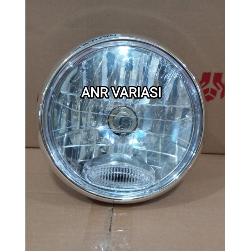 REFLEKTOR LAMPU DEPAN THUNDER 125, VIXION OLD BULAT, TIGER, CB LAMPU BULAT  / HEADLAMP LAMPU BULAT V
