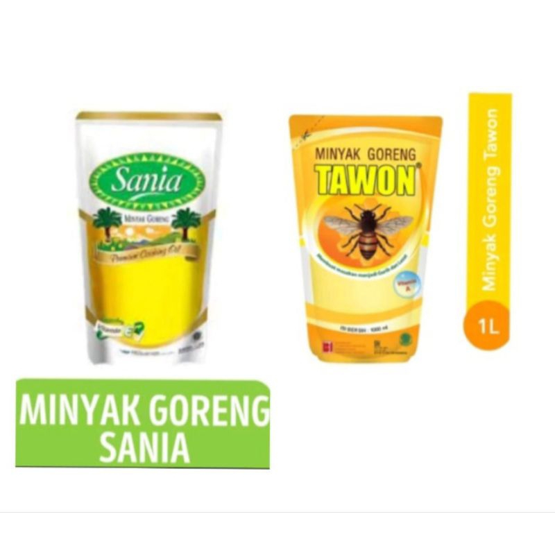 

Minyak Goreng Sania & minyak goreng tawon ( 1 Liter )