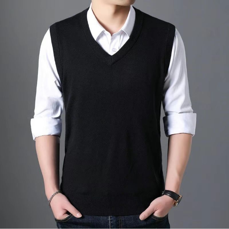 Vest Knit Premium Quality | Rompi Rajut Pria/Wanita Kerah V | Rompi Rajut Motif Polos Sweater Rajut 