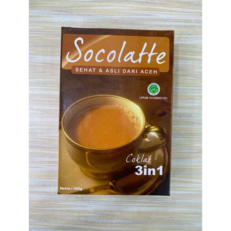 

Socolatte 3in1 400gr Coklat Asli Aceh - Oleh Oleh Khas Aceh