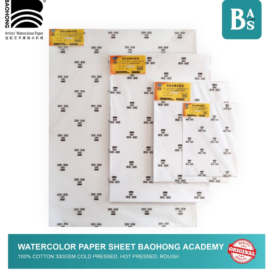

Big Sale Baohong Academy Watercolor Paper Sheet 3gsm 1 cotton Hot PressCold PressRough 1 Original Peralatan Melukis Terlaris dari BAS Bali Art Supplies Jakarta V84