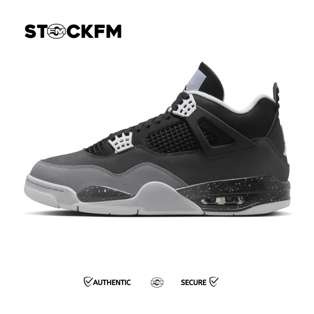 Nike Air Jordan 4 Black White Anthracite Original