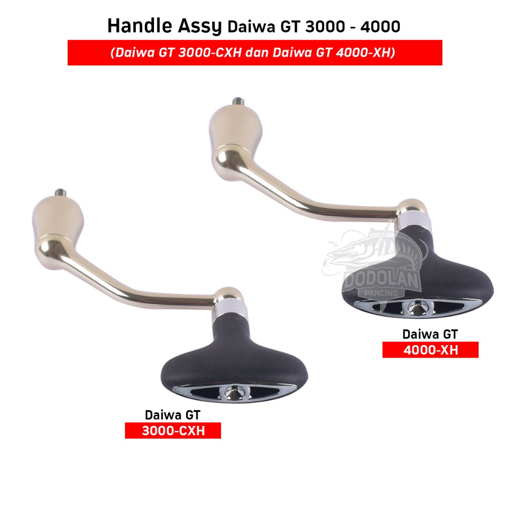 Sparepart Handle Assy Reel Daiwa GT Ukuran 3000 4000 Dodolan Pancing