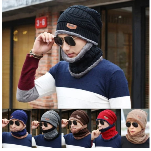 KUPLUK + SYAL MUSIM DINGIN PRIA/WANITA KUPLUK BEANIES KUPLUK WINTER