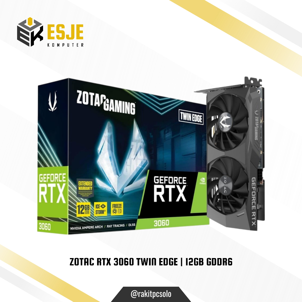 ZOTAC GeForce RTX 3060 Twin Edge 12GB GDDR6 - RTX3060 DDR6