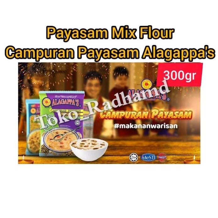 

Payasam Mix Flour/Campuran Payasam/Kheer/Puding Alagappa's Malaysia Halal 1Bungkus 300gr