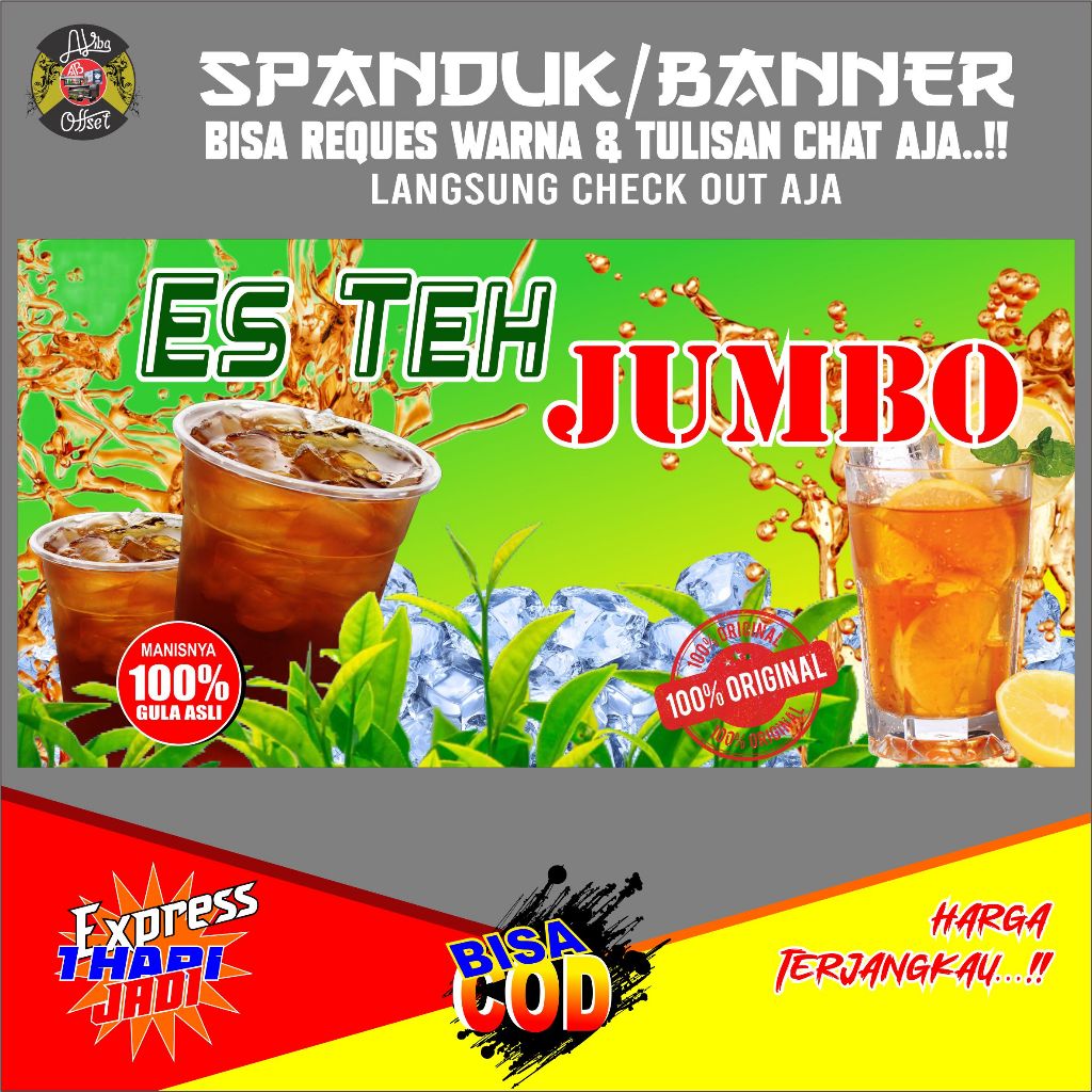 SPANDUK ES TEH JUMBO 22 CUSTOM