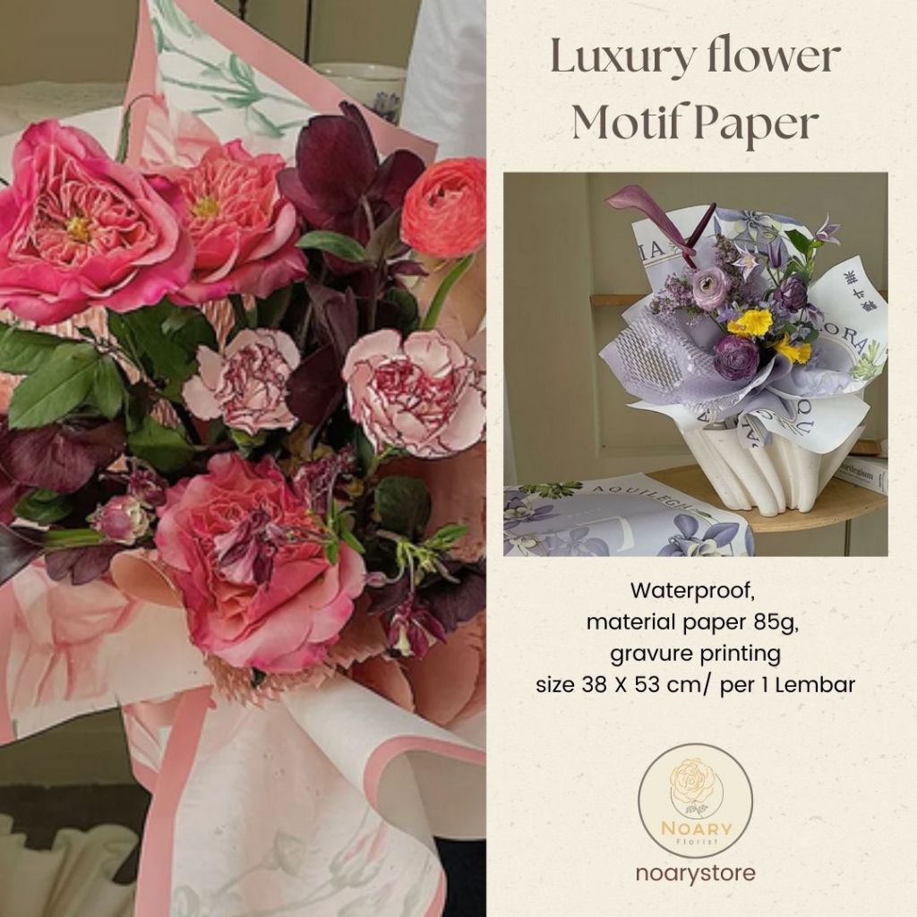 

LUXURY FLOWER MOTIF PAPER / WRAPPING