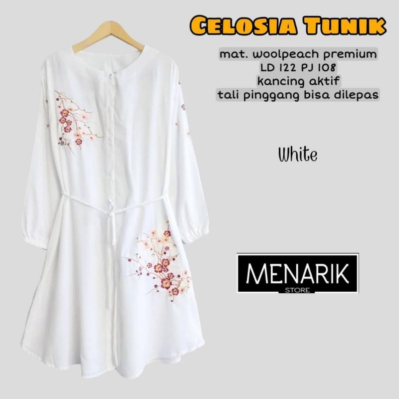 usagi long tunik muslim valent firda midi dress bordir tunik putih premium tunik hitam bordir midi d