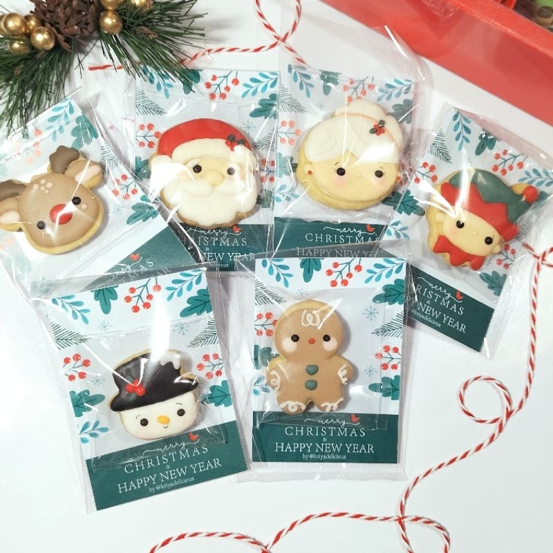 

Christmas Mini Card cookies min 5 pcs bisa mix