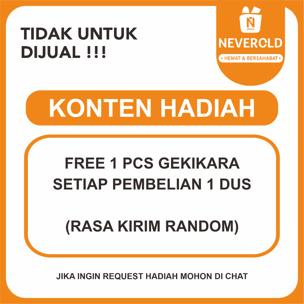 

HADIAH 1 PCS GEKIKARA (TIDAK UNTUK DIJUAL)