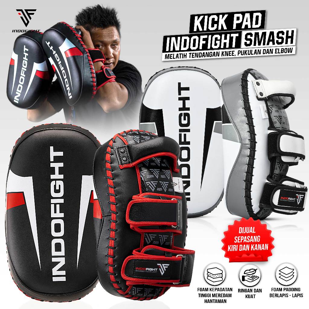 Kick Pad Muay Thai Indofight, Muay Thai Pad, Pad Muaythai, Target Tendangan, Pad Muaythai Boxing, Th