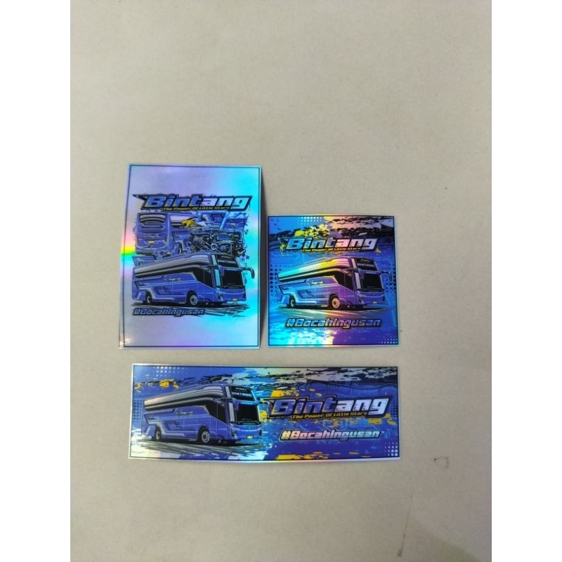 

Stiker paket Bintang & Dalacutes ori hologram 3 pcs