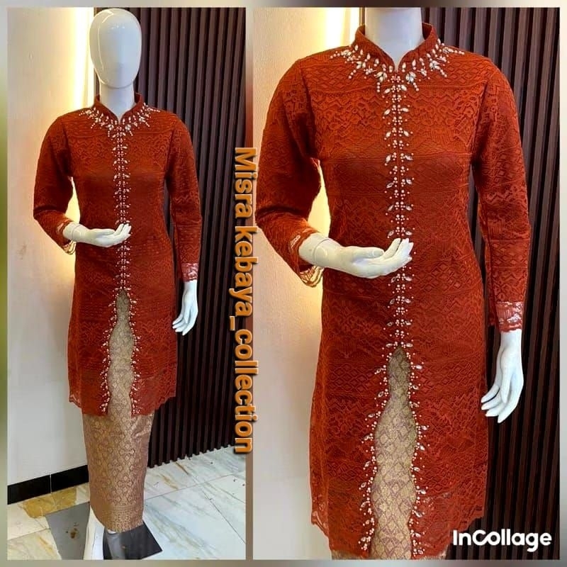 khusus atasan saja / kebaya brukat modern / kebaya kondangan modern/ kebaya seragaman / kebaya moder
