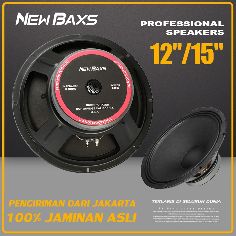 NEW BAXS Speaker Subwoofer aktif 12 inch murah and 15 inch sound Audio 800 watt Woofer Original spea