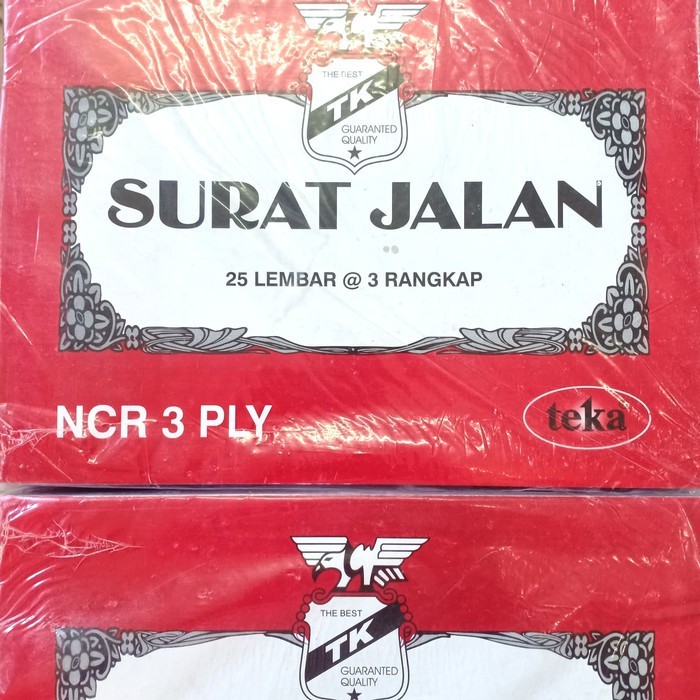 

Surat Jalan Teka Besar 3 PLY Isi 25 Lembar / Pack Isi 10 PCS