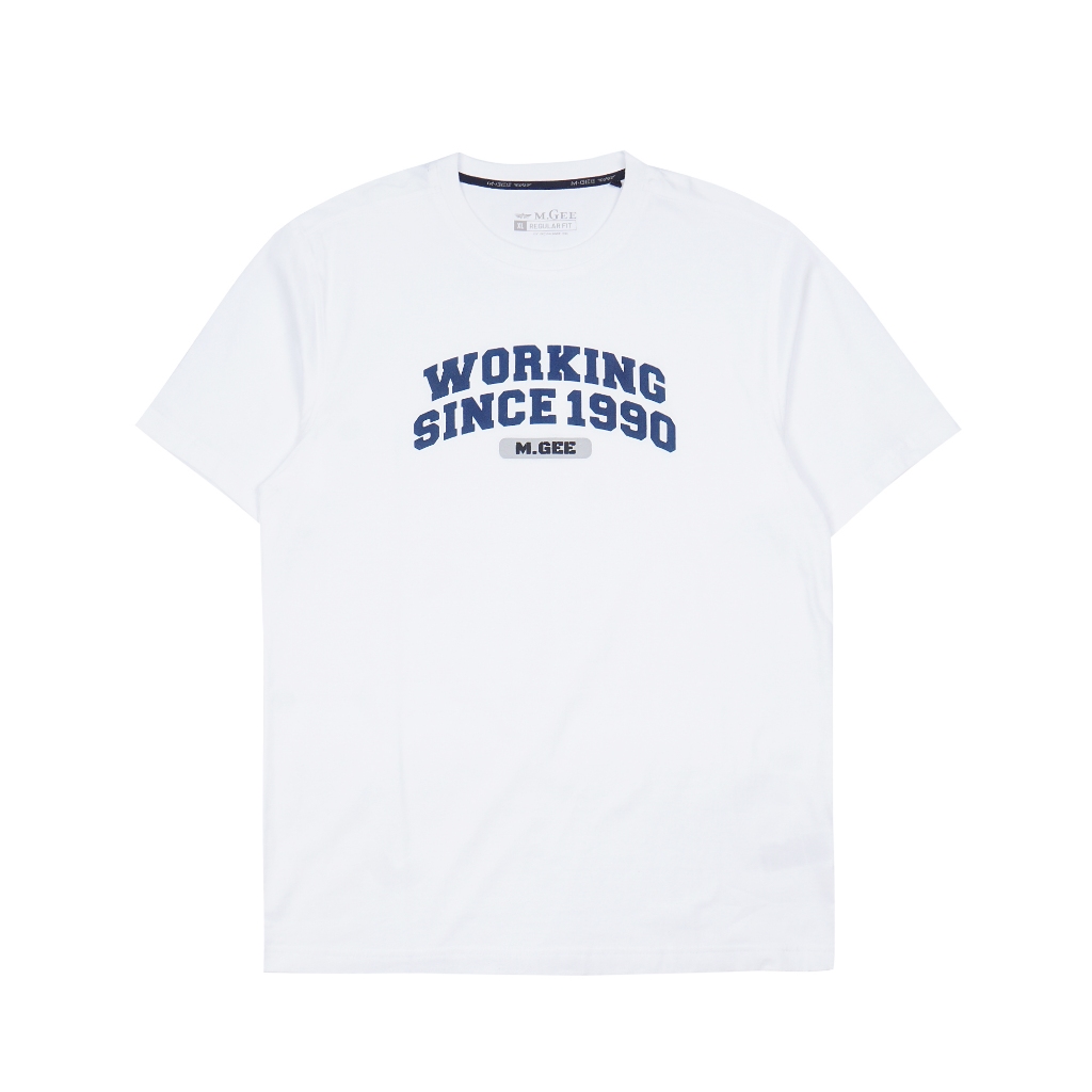 Kaos Original MGEE - Kaos Kasual Lengan Pendek Pria Original MGEE Oliver CKPR 130 White