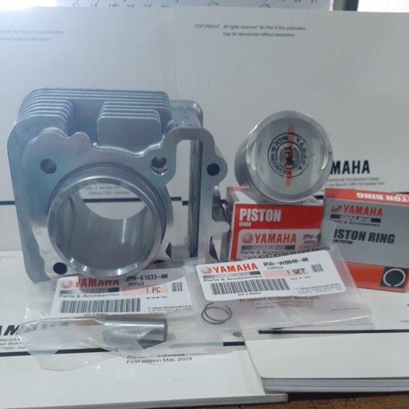 PISTON KIT+BURING BURING SET YAMAHA FREEGO ORI YAMAHA GENUIN PART
