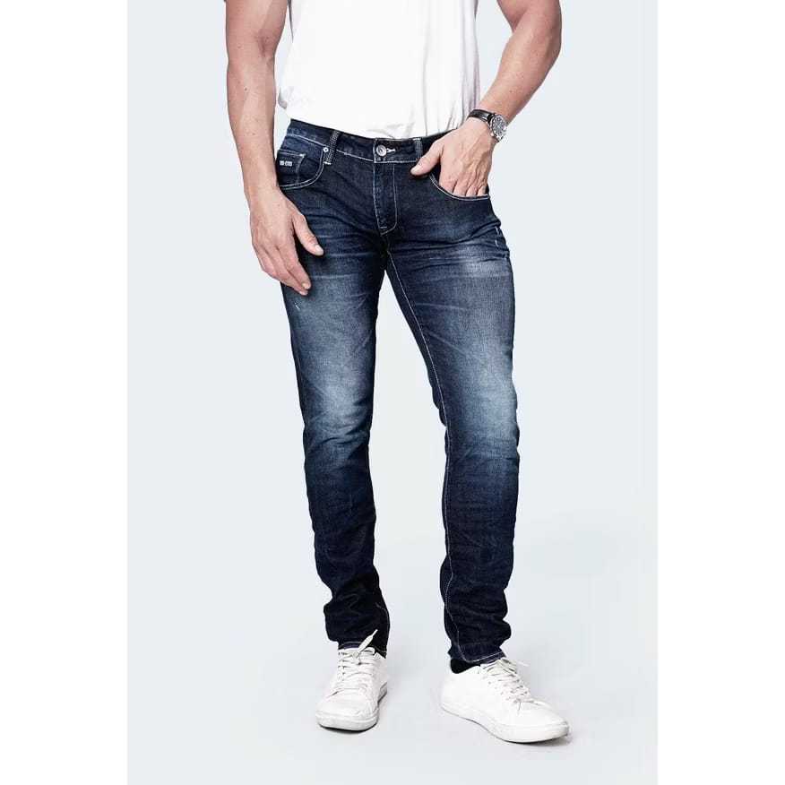 Bombboogie Celana Jeans Pria Skinny I4 Series Dark Blue 43KJ4B3DL