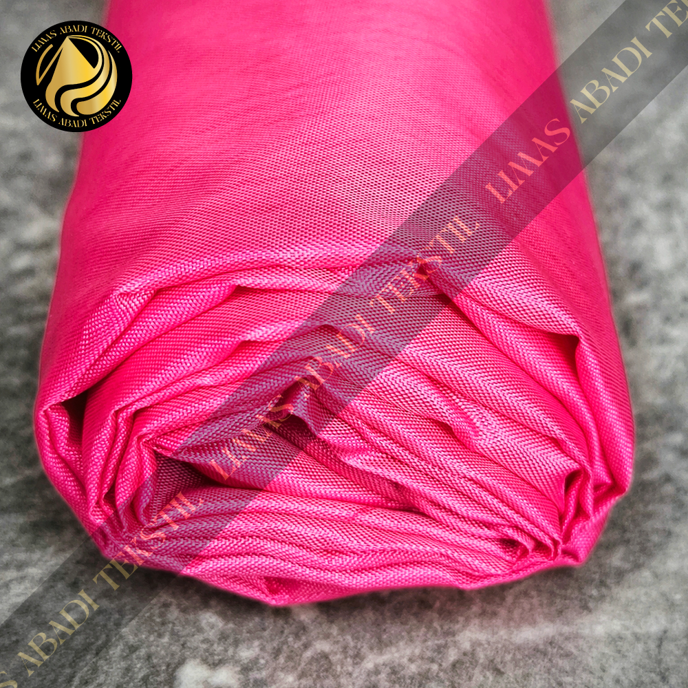 Kain Satin Polos Peles Veles CAPUNG(Pink Fanta)kain furing dalaman tas,kain mukena travel mini murah