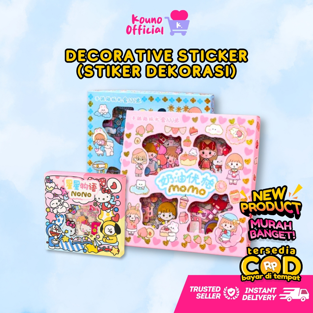 

Stiker Dekorasi Anak | Decorative Sticker Momo, Nono Mix Murah Viral Serbaguna | Mainan Edukasi Anak