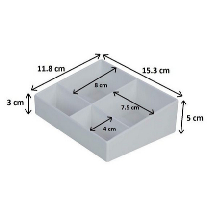 Akrilik display Custom Serbaguna | Rak Gula Sachet | Rak Teh sachet | UK 15.3 x 11.8 x 5cm