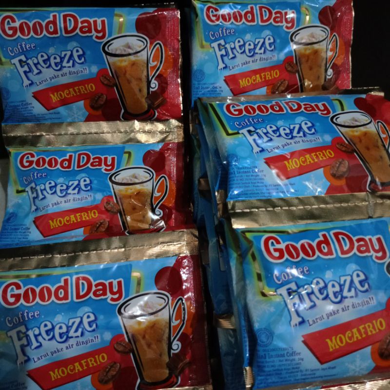 

Gooday Freeze Mocafrio 1 renceng isi 10x30gr Larut Dengan Air Dingin