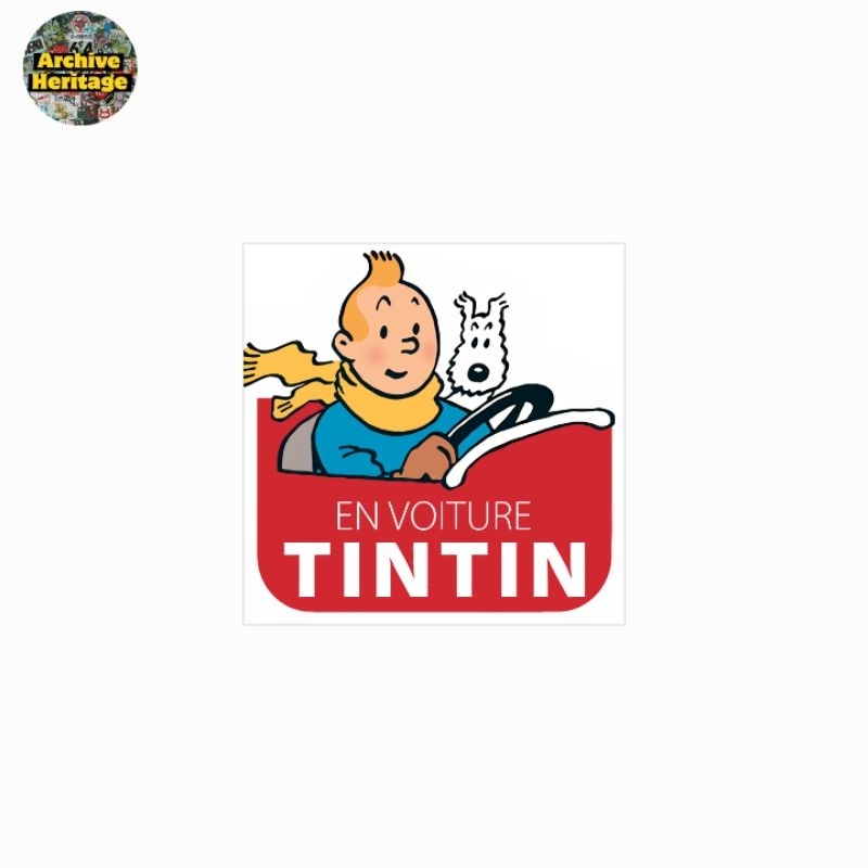 

sticker En Voiture T!nt!n kartun comic cartoon stiker