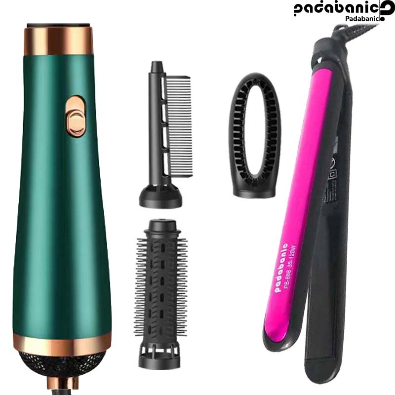 [KOMBO BEST DEAL] Paket PADABANIC A8 Hair Dryer & Hair Straightener | Ion Negatif untuk Perlindungan