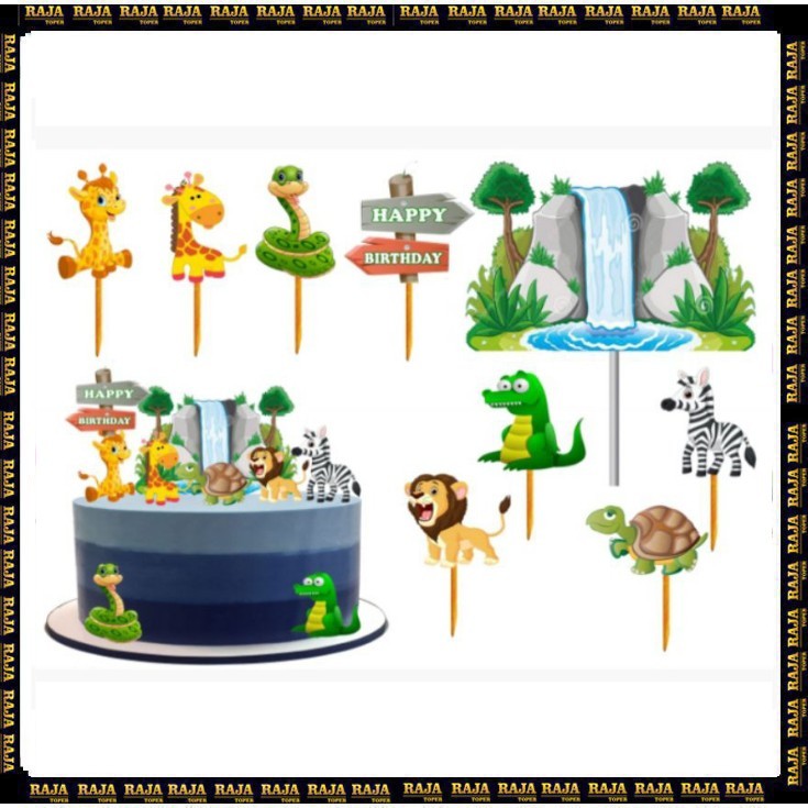 

Toper Murah Topper karakter ANIMALS Hiasan kue ulang tahun toper tusuk decorasi cake