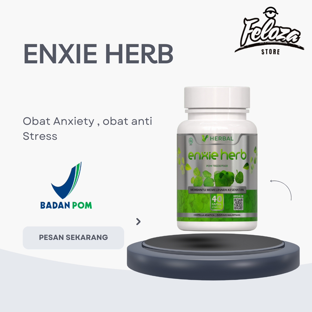 ENXIE HERB Obat Antidepresan Stres Depresi Anxiety Cemas Insomnia Skizofrenia Herbal OBAT ANXIETY