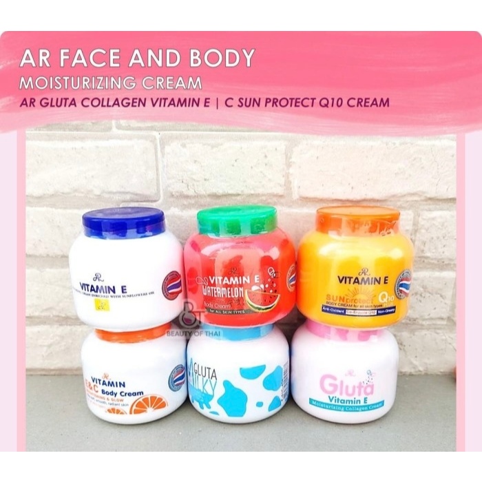 AR FACE AND BODY MOISTURIZING CREAM | AR GLUTA COLLAGEN VITAMIN E & C SUN PROTECT Q10