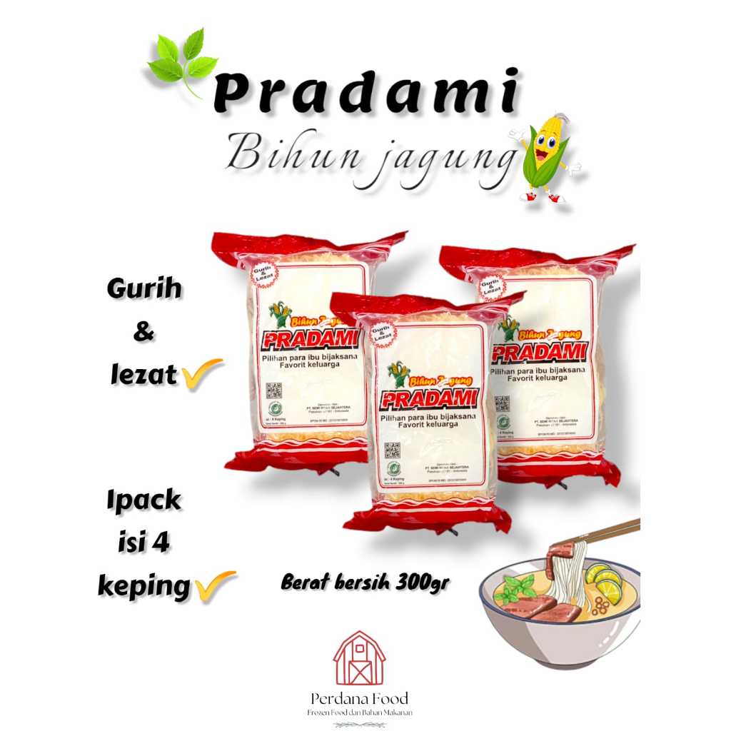 

Pradami Bihun Jagung 300 Gr - 1 Pack SOUN / SUUN / BIHUN JAGUNG / SOHUN JAGUNG