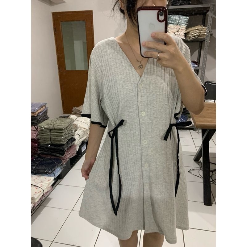B1G1 Miura Min Young Knit DRESS - SUMMER FALL Autum MIDI DRESS CASUAL BUMIL BUSUI FRIENDLY  KOREAN S