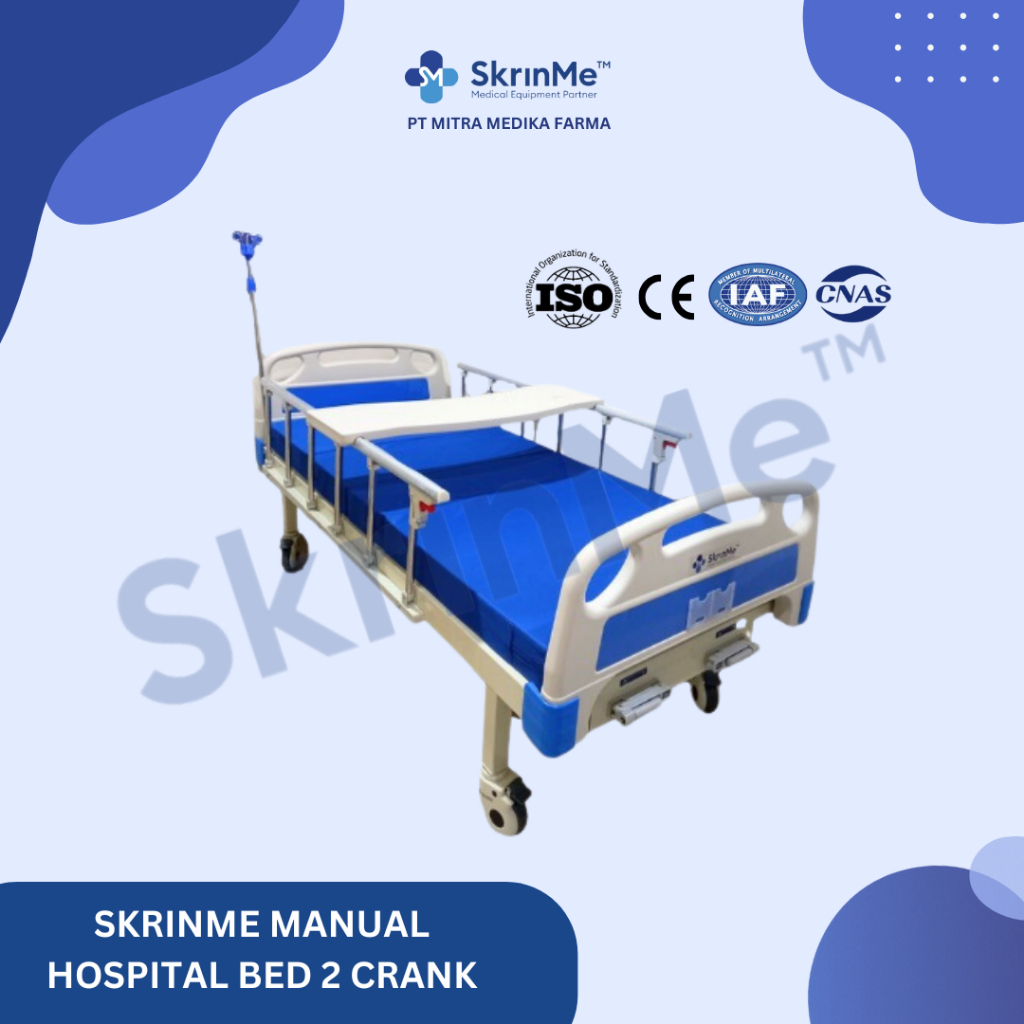 SKRINME HOSPITAL BED MANUAL SM-2CM ABS - BED RANJANG PASIEN 2 CRANK TERMURAH MATRAS IMPORT