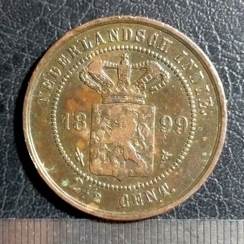 #34-BB. UANG KUNO / KOIN KUNO / BENGGOL 2.5 CENT TAHUN 1899