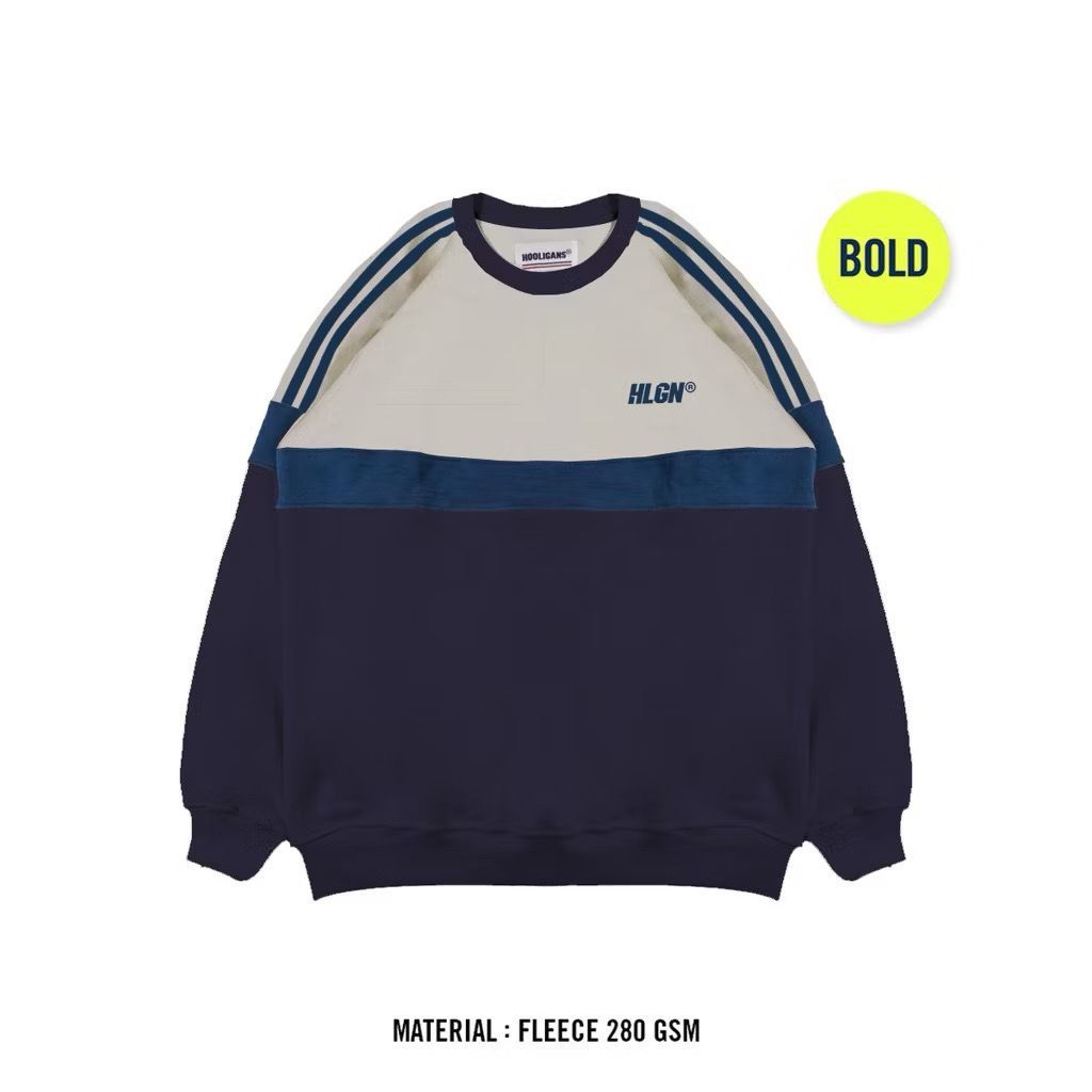 Hooligans - HLGN Crewneck Puskas Navy M/LG