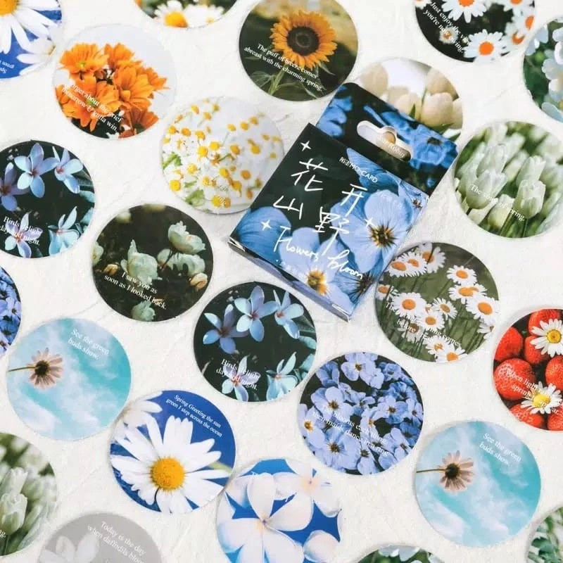 

Label Stickers - Colorful Flower (46pcs)