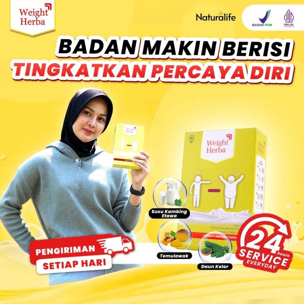 

PROMO HARI INI !!! Weight Herba : Susu Penggemuk Badan Tanpa Gula & Tanpa Olahraga Isi 200gr Herbiology
