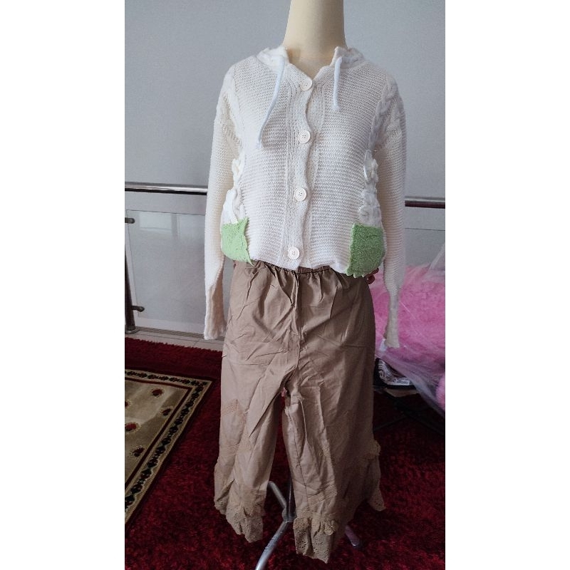 Celana kulot bawahnya renda harajuku