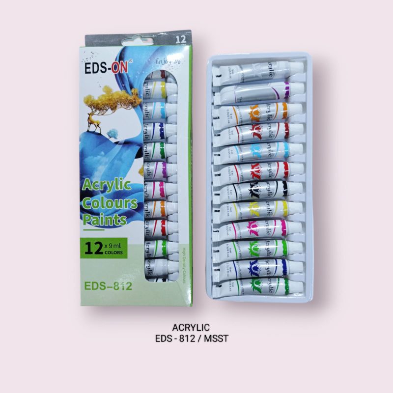 

Cat acrylic akrilik 12 warna Eds-on (SET)