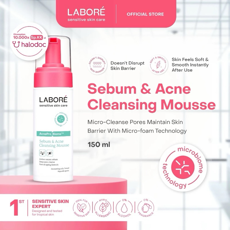 LABORE SEBUM & ACNE CLEANSING MOUSSE / LABORE CLEANSING MOUSSE / LABORE FACIAL WASH / LABORE FACE WA