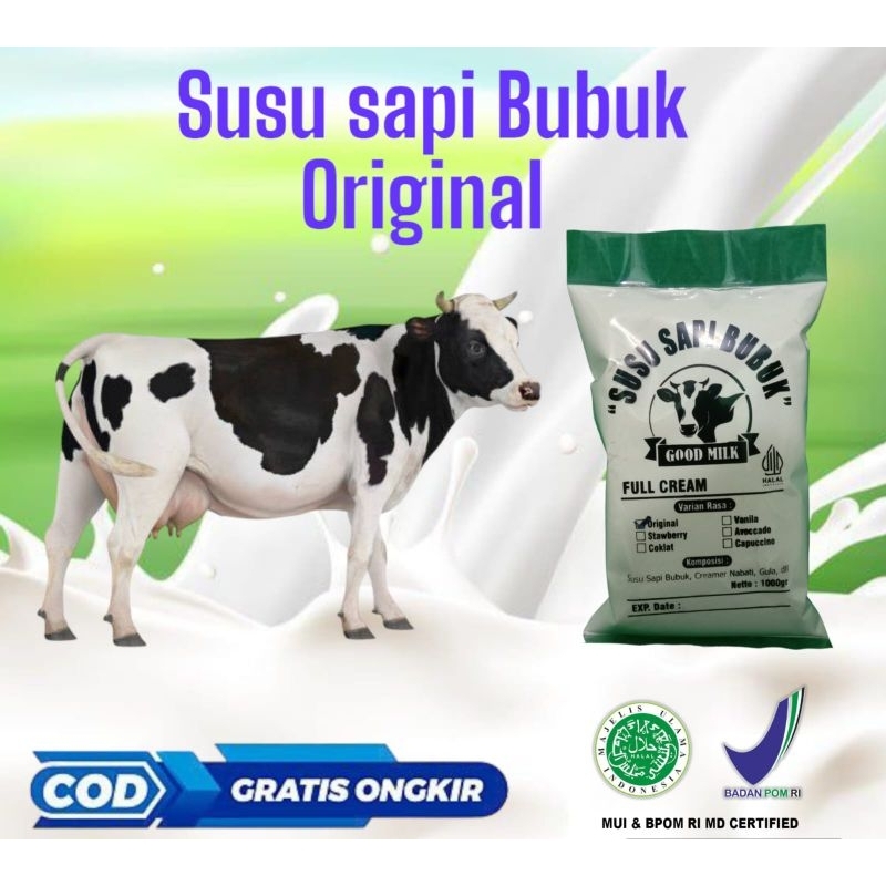 

susu sapi Bubuk original 1kilo( manis)