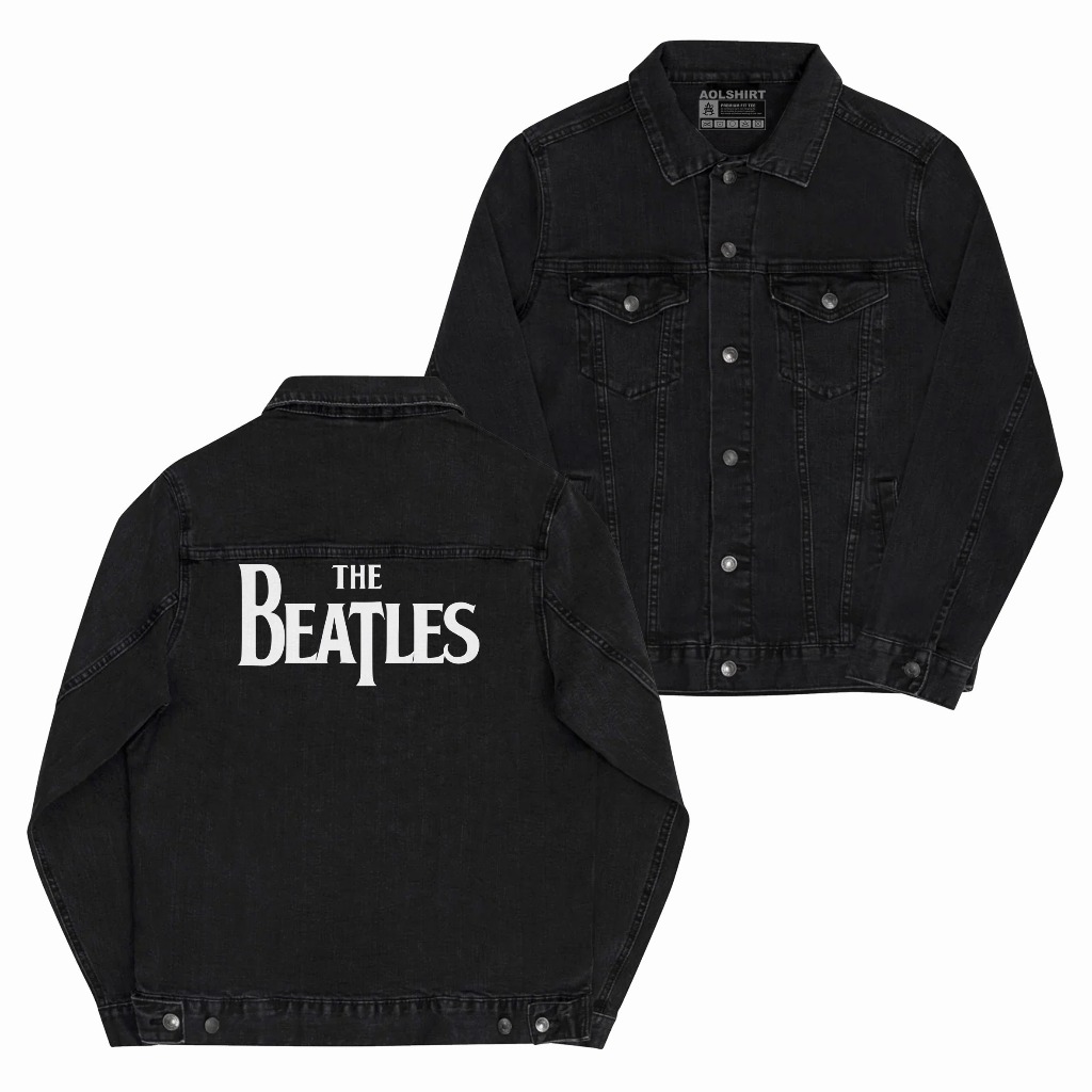 Aolshirt Jacket Denim The Beatles Jacket Jeans Hitam Jacket Pria Hitam