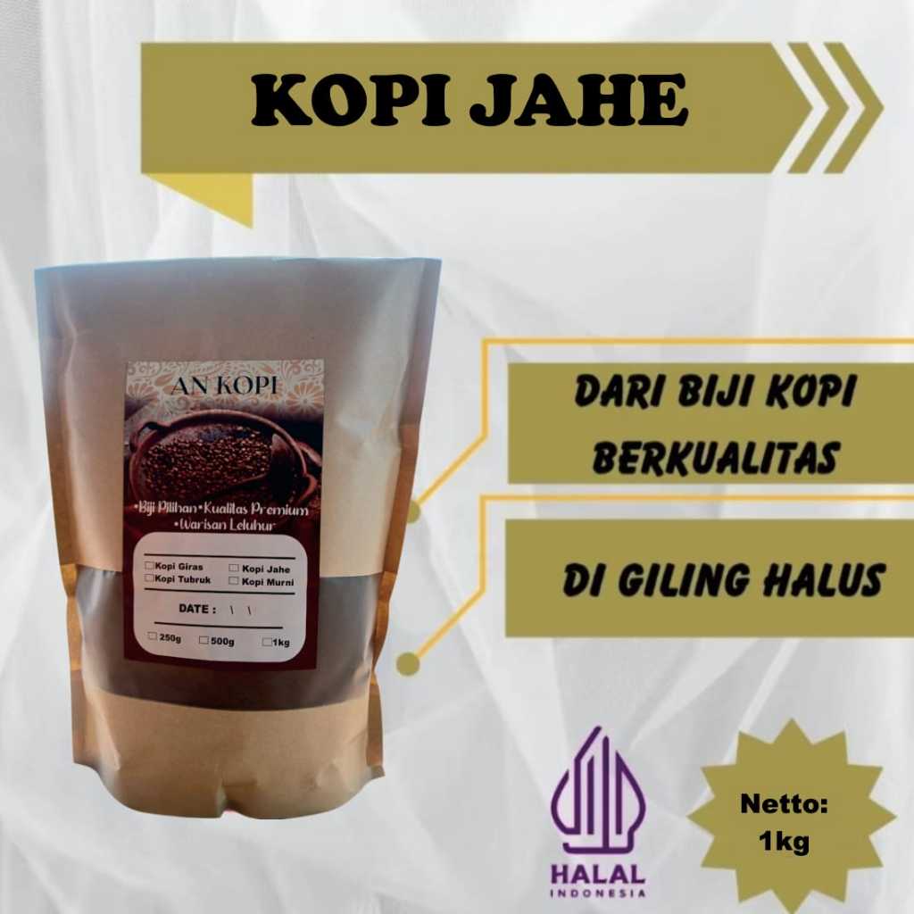 

Kopi JAHE murah kemasan 1kg sepecial enak mantap